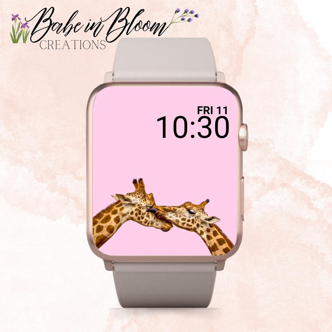 Cute Giraffes Apple Watch Wallpaper, Cute Giraffe Apple Watch Face ...