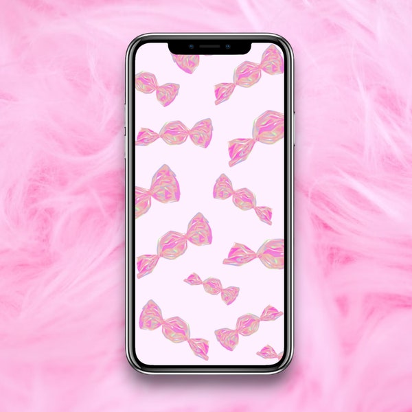 Candy Phone Background for iPhone or Android, Phone Wallpaper, Phone Lock screen, Pastel, Candy, Girly Phone Wallpaper Candy Phone Wallpaper