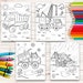 Cute Construction Vehicles Printable Coloring Pages for Kids, Toddlers ...