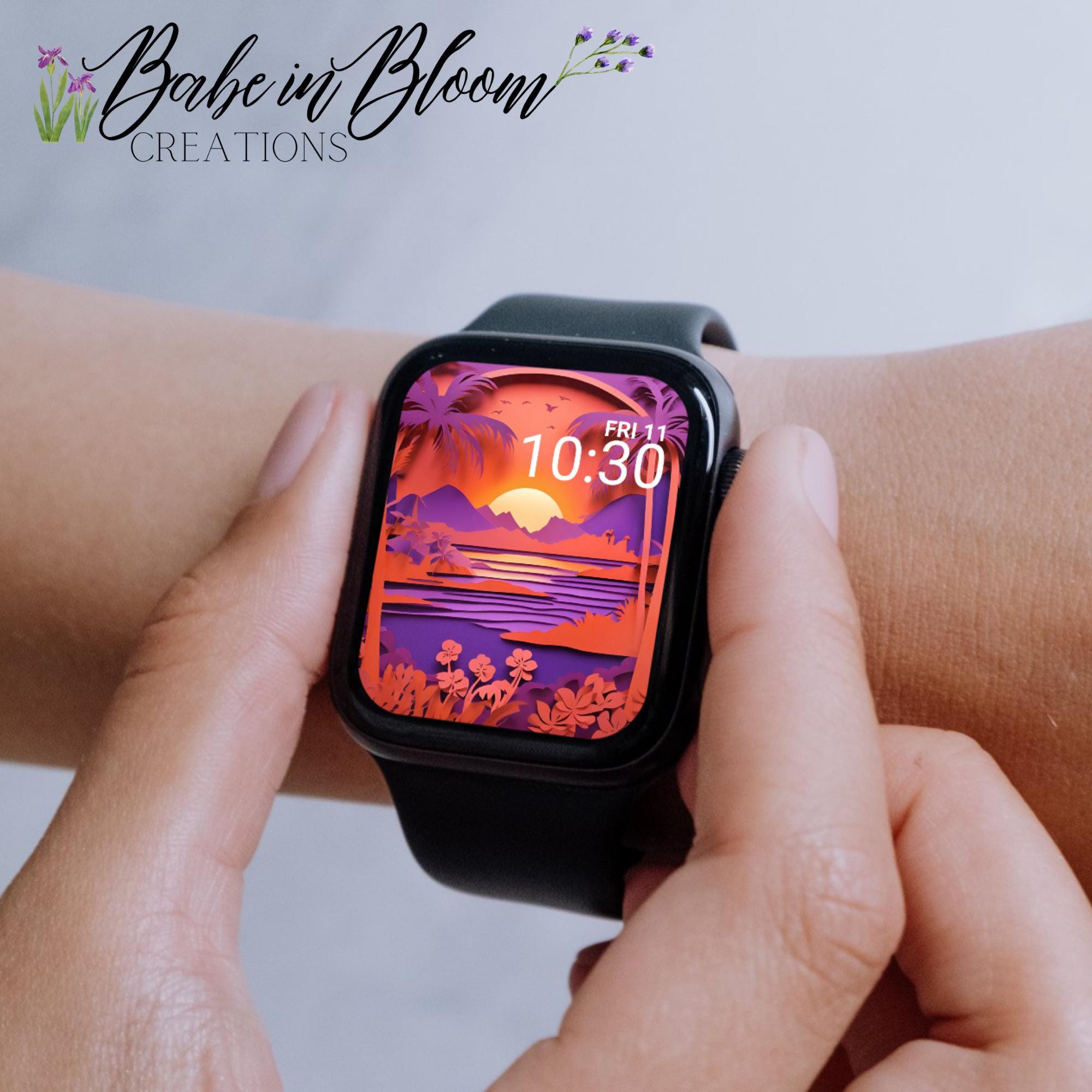 3D トロピカル サンセット Apple Watch 壁紙、トロピカル Apple Watch