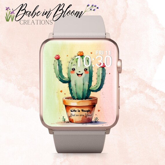 Cute Cactus Apple Watch Wallpaper, Cute Plants Apple Watch Face, Aesthetic  Apple Watch, Cactus Apple Watch, Motivational Apple Watch Face - Etsy