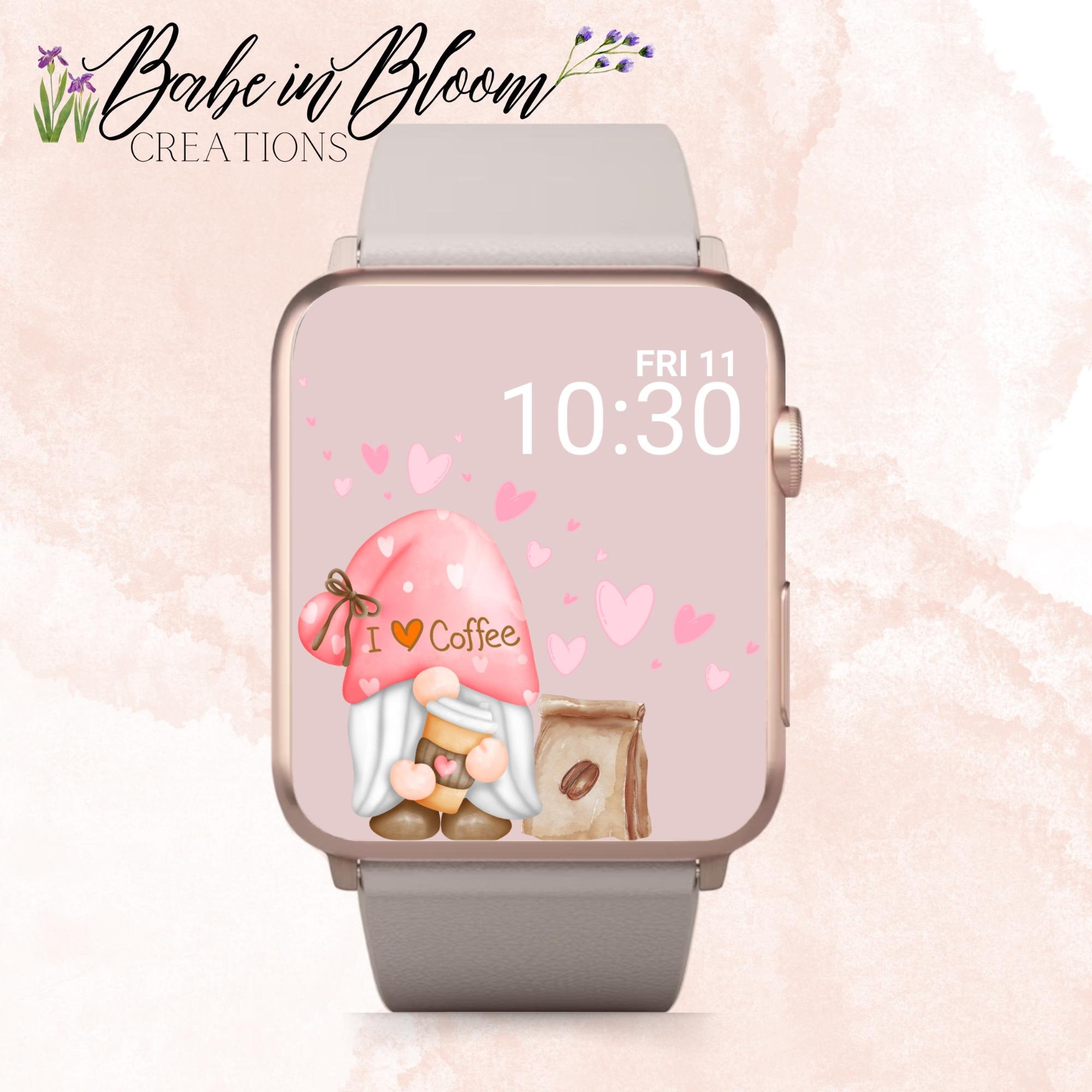 Coffee Gnome Apple Watch Wallpaper, Coffee Gnome Apple Watch Face, Cute Gnome Apple Watch, Coffee Lover Apple Watch, Coffee Apple Watch