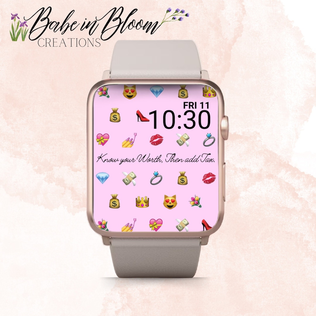 Emoji Apple Watch Wallpaper, Emoji Apple Watch Face, Boss Babe Emojis