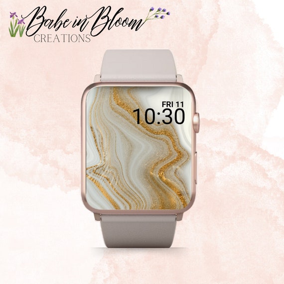 Gold Glitter Marble Apple Watch Wallpaper Marble Apple Watch Face
