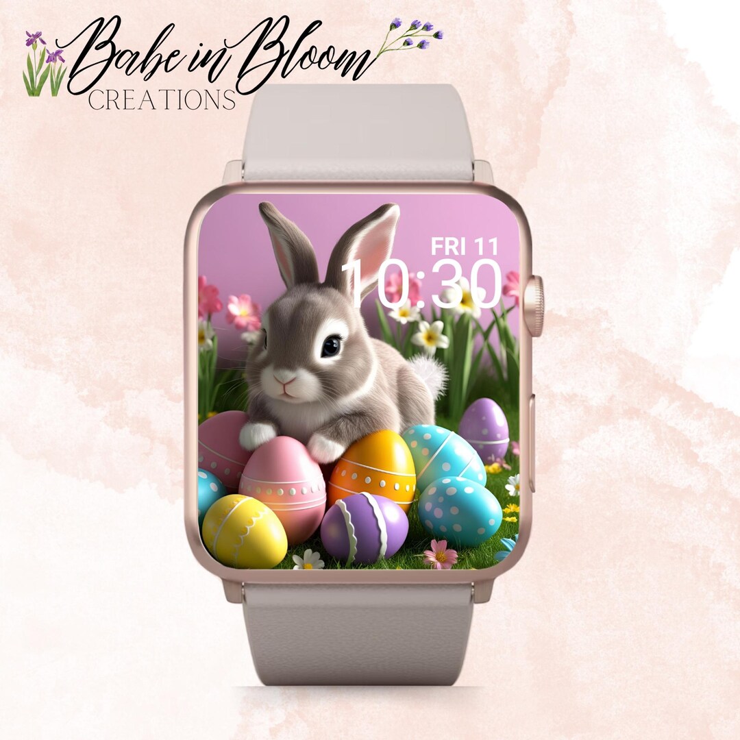 3D Easter Bunny Apple Watch Wallpaper, Adorable Bunny Apple Watch