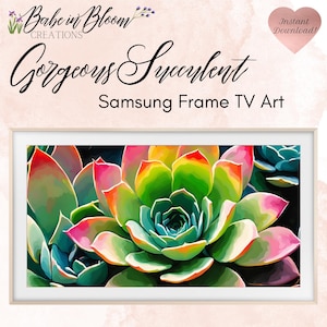 Modern Samsung Frame TV Art, Succulent Samsung Frame TV Art, Frame TV Art, Botanical Samsung Frame Tv, Art for Frame Tv, Aesthetic Frame Tv