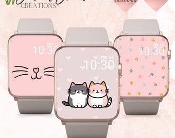Cute Cats Apple Watch Wallpaper, Cute Cat Apple Watch Face, Kitty Apple Watch, Cat Lover Apple Watch Wallpaper, Cute Apple Watch Face, Cats