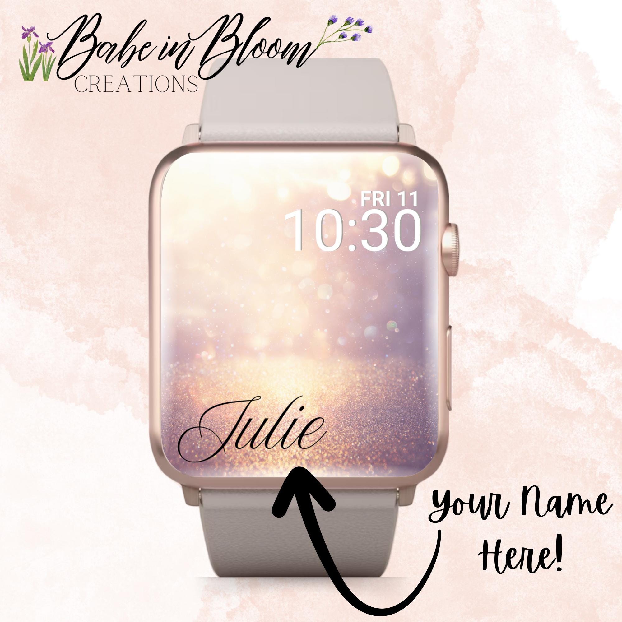 Fondo de pantalla con nombre personalizado y brillo para Apple Watch,  esfera personalizada para Apple Watch, hermoso fondo de pantalla para Apple  Watch, esfera de verano para Apple Watch, reloj personalizado -, image size:2000x2000