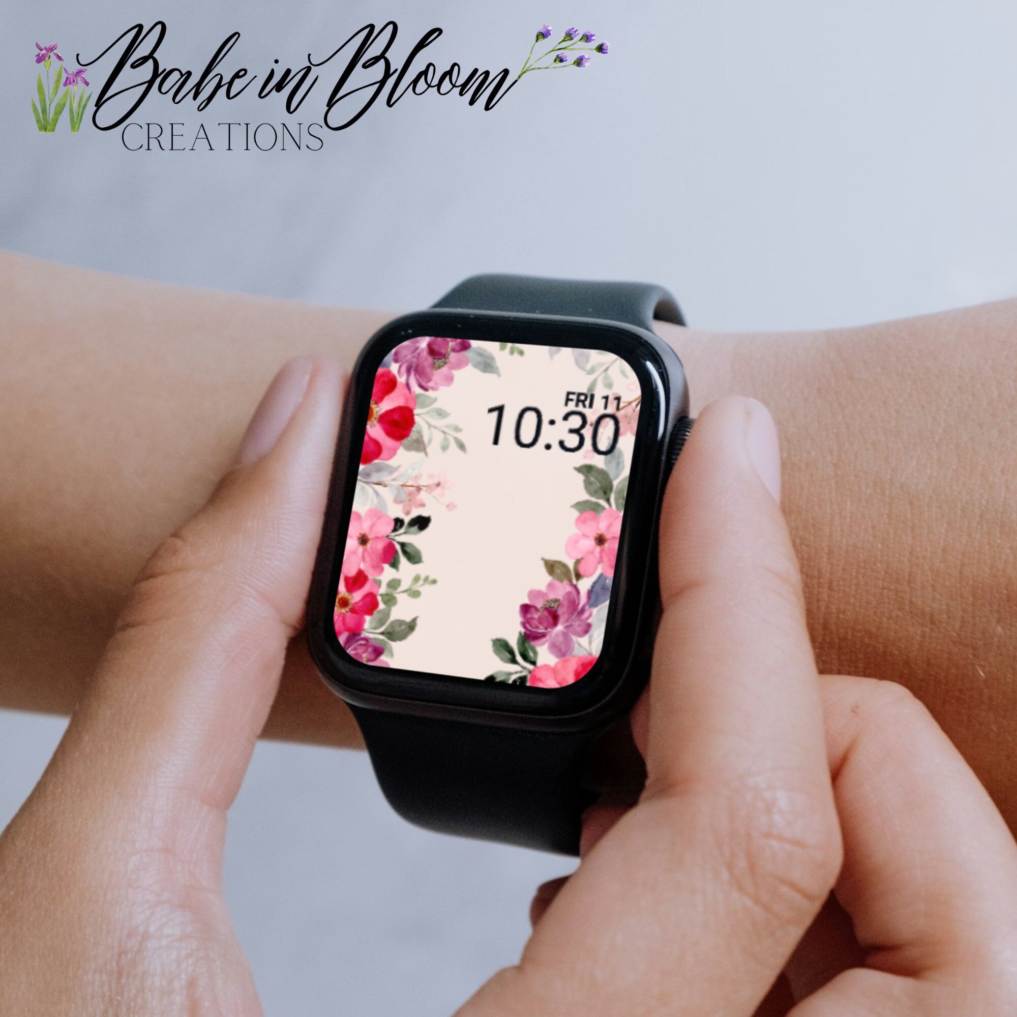 Set of 3 Stunning Spring Floral Apple Watch Wallpapers, Floral Apple ...