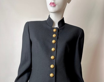 CAVAREE Rare Vintage 80s Christian Dior Blazer Jacket Black