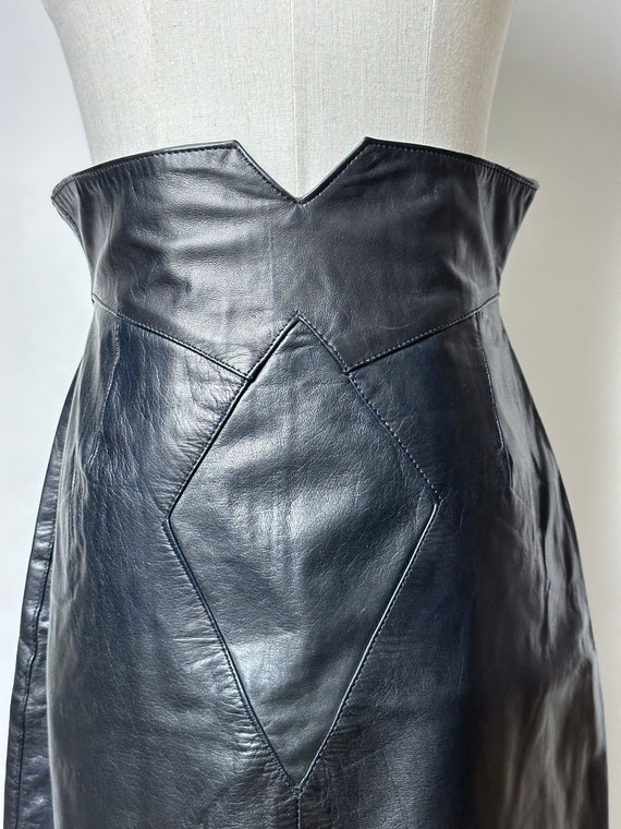 Vintage 80s Verducci 100% Genuine Leather Black H… - image 8