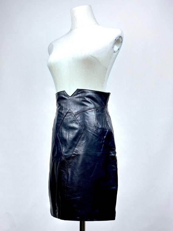 Vintage 80s Verducci 100% Genuine Leather Black H… - image 3