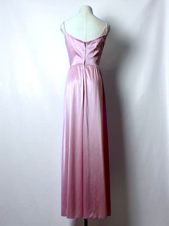 Vintage 70s Eve Of Milady Pink Purple Nylon Faux … - image 6