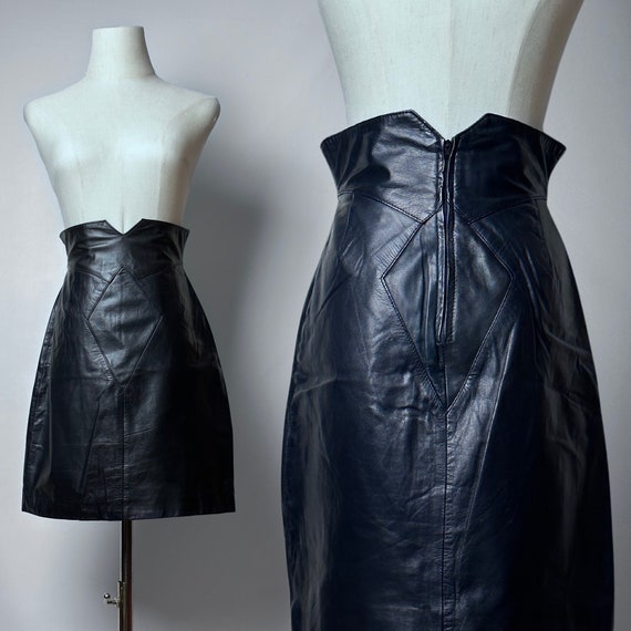 Vintage 80s Verducci 100% Genuine Leather Black H… - image 1
