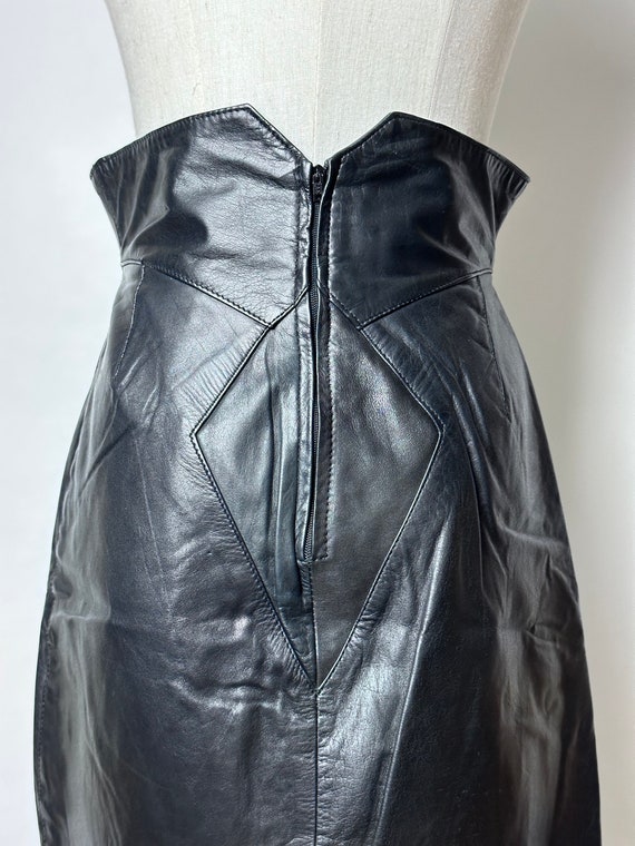 Vintage 80s Verducci 100% Genuine Leather Black H… - image 9