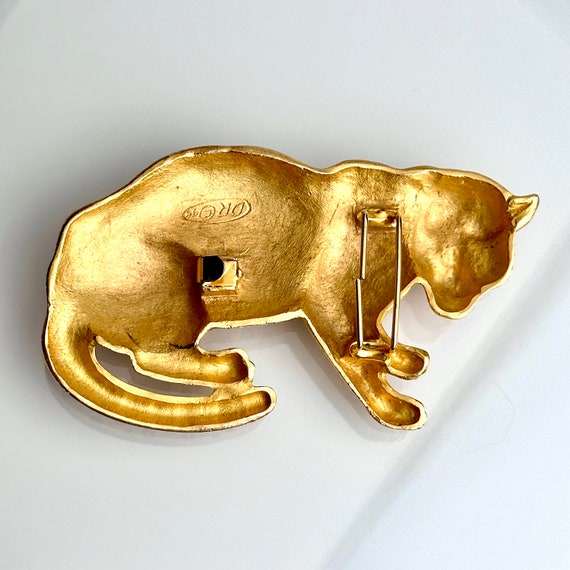 Vintage Doreen Ryan Vintage 90s Leopard Belt Buckle Gold Plated Panther Cat Vintage 90s Doreen Ryan Gold Tone Leopard | Mercari main image 3