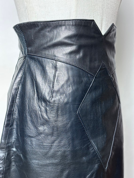Vintage 80s Verducci 100% Genuine Leather Black H… - image 7