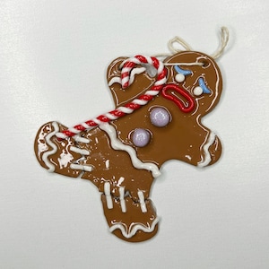 Gingy the Gingerbread Man Ornament, Shrek Inspired, Christmas Ornament, Holiday Fun Ornament Hanging