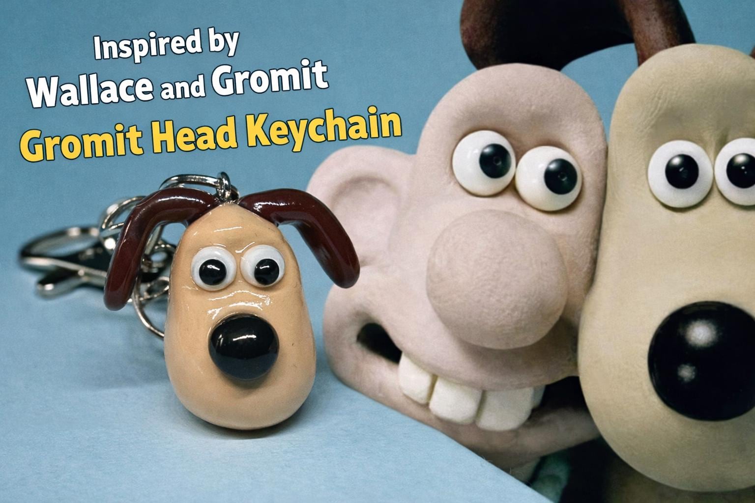 Gromit Keychain From Wallace & Gromit - Etsy