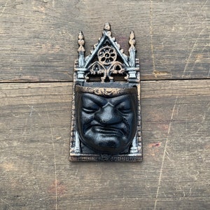 Victorian Gothic Style Match Holder Cast Iron - Elegant Home wall decor.