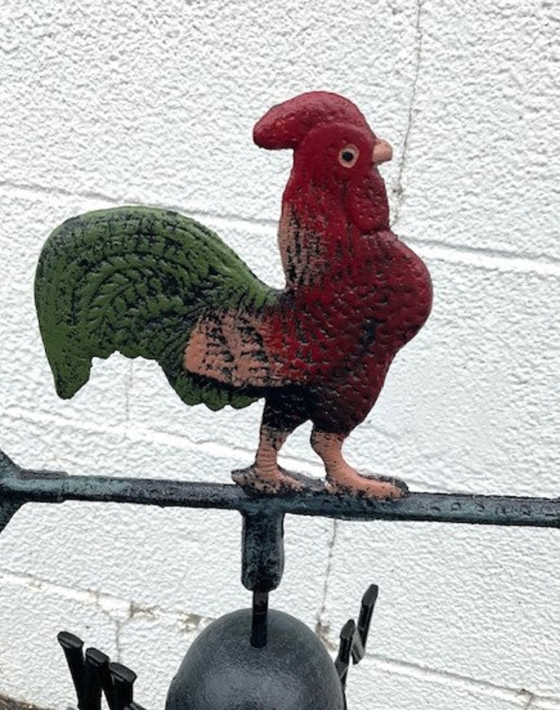 Rustic Cast Iron Rooster Weathervane - Garden Decor, Outdoor Gift - Etsy
