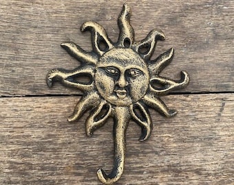 Sun Hook with Bronze Finish - Cast Iron Hook for Hats, Jackets, Coats, Ect. - Home and Wall Decor- buy multiple and save!