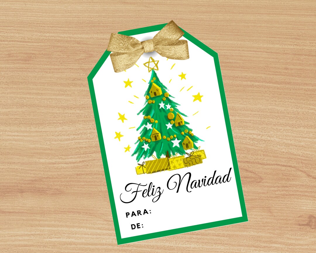 Printable Feliz Navidad Gift Tags - Etsy