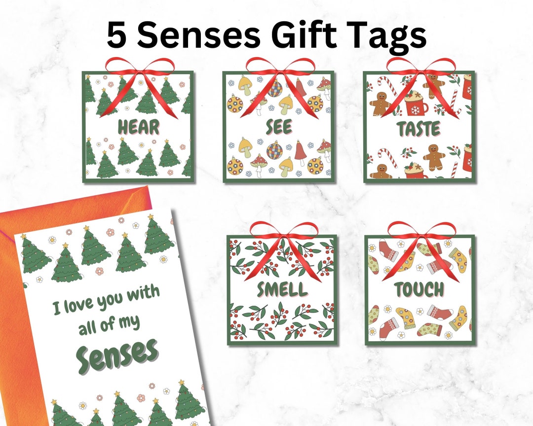 5 Senses Gift Tags and Card Printable - Etsy