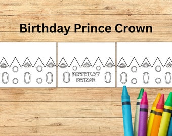 Birthday Prince Paper Crown Printable