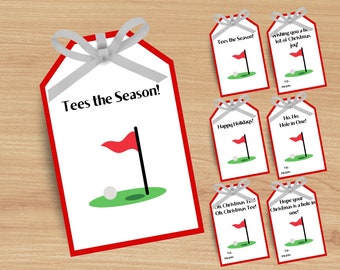 Christmas Golf Gift Tags Set