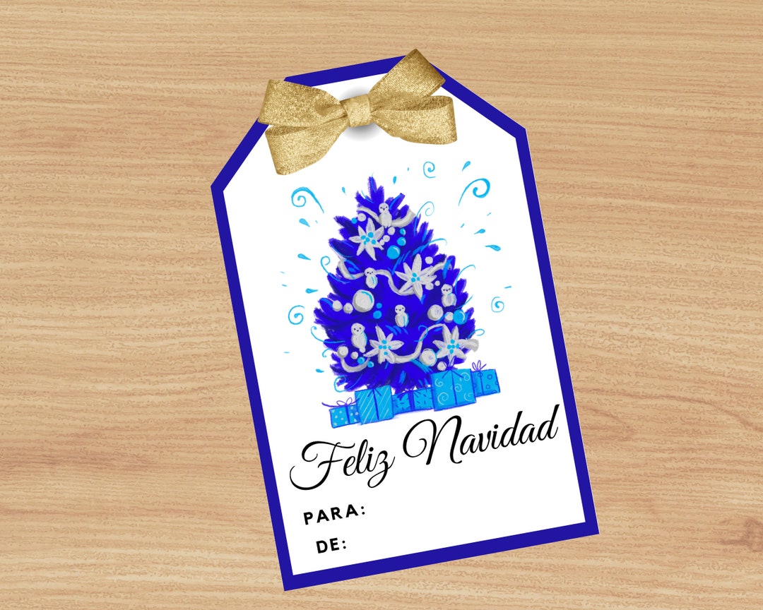 Printable Feliz Navidad Gift Tags - Etsy