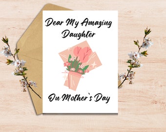 Artistic Mothers Day Cards For Daughter's Printable Design Concept Artistic Mothers Day Cards For Daughter's Printable Design Concept
