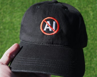 Gorra bordada de papá que defiende la IA y la inteligencia artificial