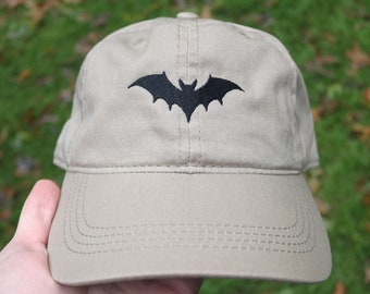 Embroidered Bat Dad Hat - Halloween Cotton Cap