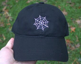 Halloween Spiderweb Hat - Halloween Embroidered Dad Hat