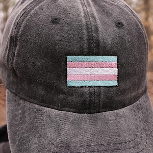 Transgender Flagge Trans Pride bestickter Dad Hut LGBTQ + Geschenk
