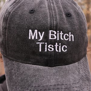 My B*tch Autistic Neurodivergent Embroidered Dad Hat Personalized Autism Gift for Boyfriend