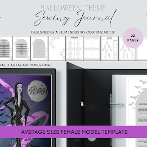 Printable Sewing Journal | Sewing Planner | PDF Download |Average Size Female Template | Pattern Organizer | Digital File
