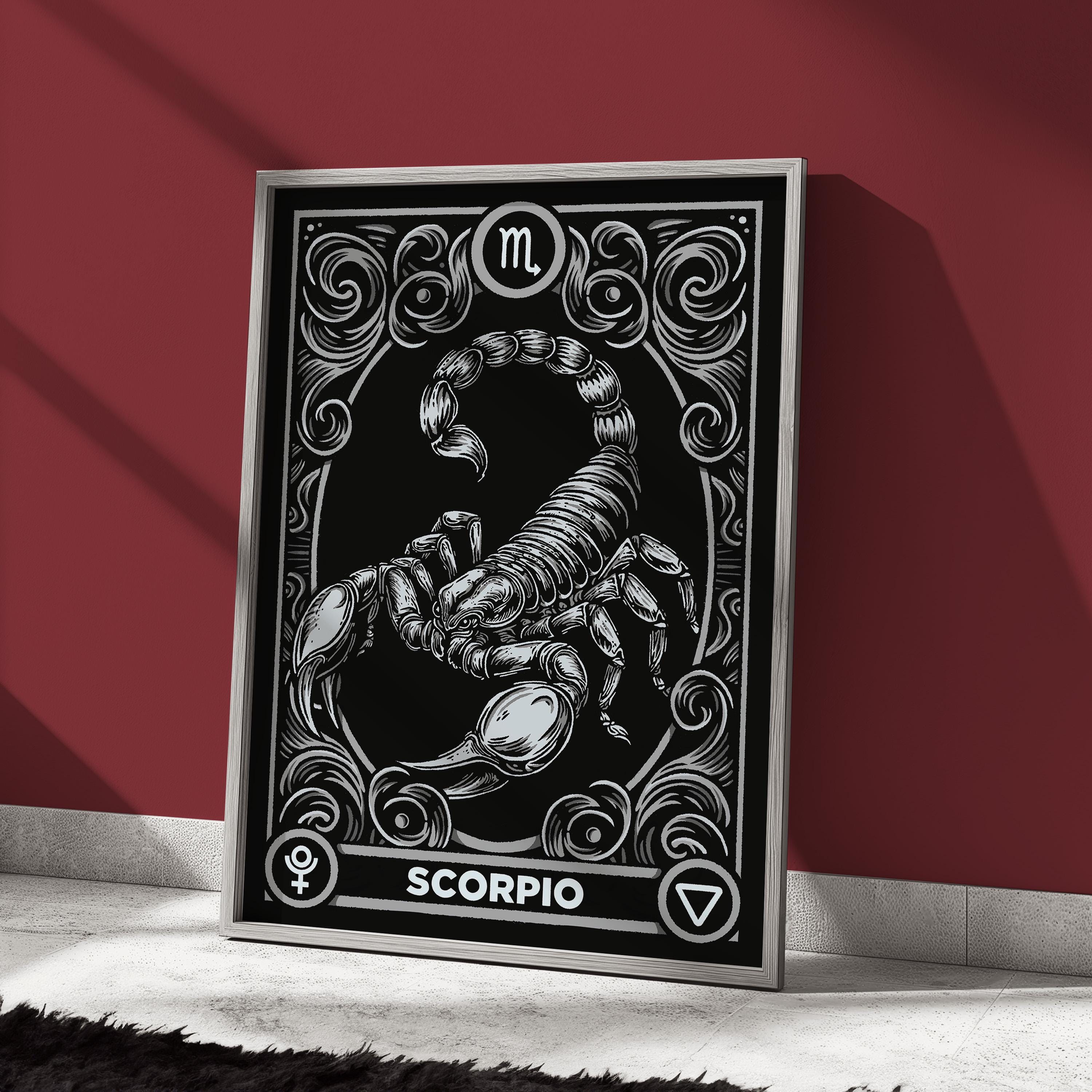 Uranian Eye in Scorpio オリジナルアート Scorpio Art Print: Gothic Occult Zodiac Wall Decor - Etsy