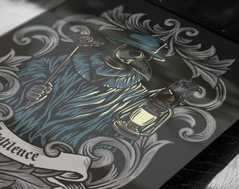 Pestilence Art Print: Gothic Plague Doctor, Four Horsemen