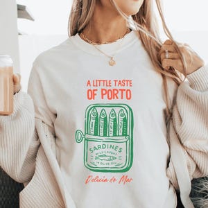 Porto Sardine Shirt Comfort Colors Shirt Tinned Fish Coastal Aesthetic Fisherman La Dolce Vita Fishing Lover Tomato Girl Summer Beach Lover