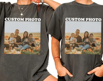 Custom Photo Shirt Comfort Colors® Customized Tshirt Your Image Here Custom Picture Tshirt Personalized Logo Image Gift Shirt Photo Printing