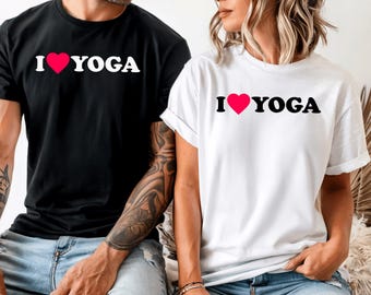 Jag älskar yoga-tröja yogaälskare present hippie yoga-tröja yogalärare present yogainstruktör pilates yogastudio present mindfulness meditation