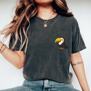 Cute Pocket Toucan Shirt, My Spirit Animal Tshirt, Animal Lover Gift, Pocket Pet Toucan, Adorable Birthday Gift, Playful Cartoon Toucan Tee