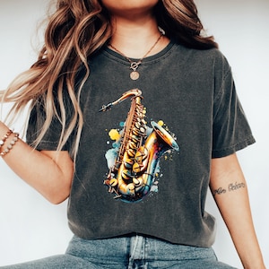 Saxophone Shirt Saxophonist Tshirt Sax Musician Gift For Sax Player Tee Saxophone Teacher Gift Cool Jazz Music Shirt Orchestra Music Teacher