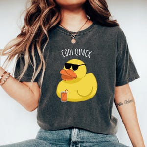 Cool Quack, Rubber Duck Shirt, Funny Yellow Duck Tee, Rubber Duck Lover Gift, Playful Relaxed Chill Vibe Tee, Cool Playful Yellow Duck Shirt