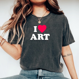 アート好きのシャツ、アーティストへのアート愛好家へのギフトTシャツ、アート教師への画家へのギフトシャツ、アートスクールへのギフト、アート学生へのアート愛好家シャツ、アート制作シャツ