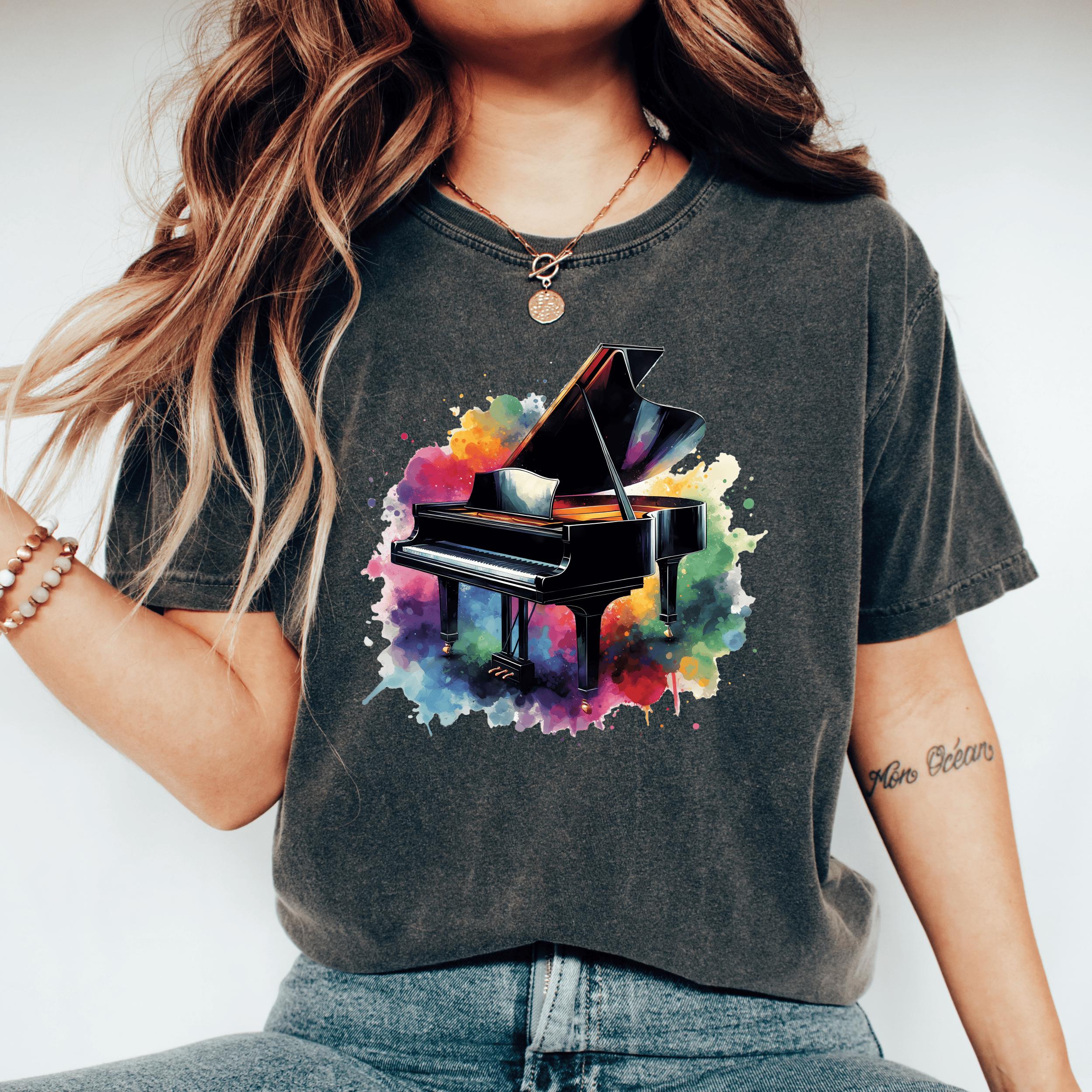 Watercolor Piano Shirt Pianist Gift Piano Player Shirt Musician Gift For Pianist Piano Lover Gift Tee Piano Student Shirt Piano Teacher Gift