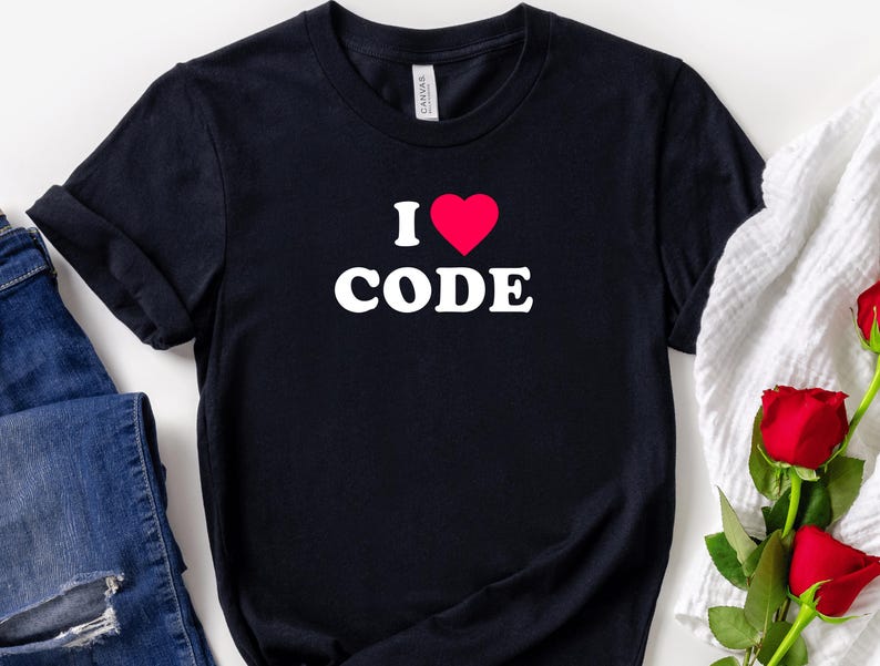 I Love Code Shirt Computer Code Programmer Gift For Coder Funny Coding Shirt Girl Coder Birthday Gift Software Engineer Programming Tshirt