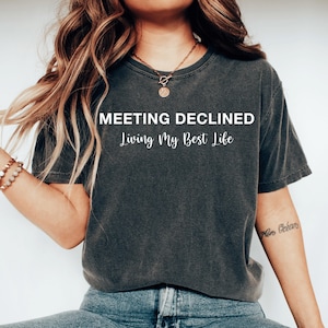 面白い会議シャツ、面白いワークシャツ、オフィスユーモアTシャツ、在宅勤務シャツ、同僚へのギフト、面白いオフィスシャツ、皮肉なワークシャツ